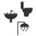 Black and Grey Wastewater Icon
