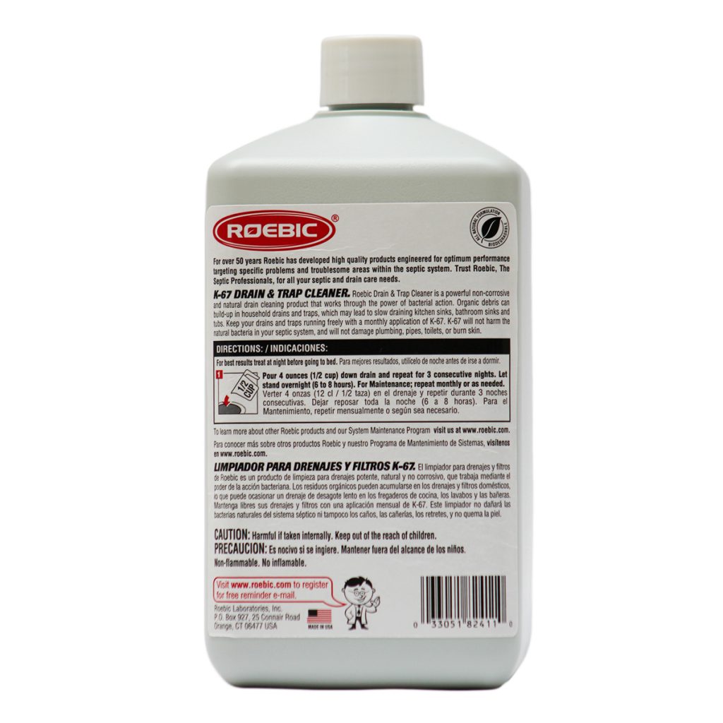 Roebic K67 Bacterial Drain & Trap Cleaner Septic Tank Shop UK
